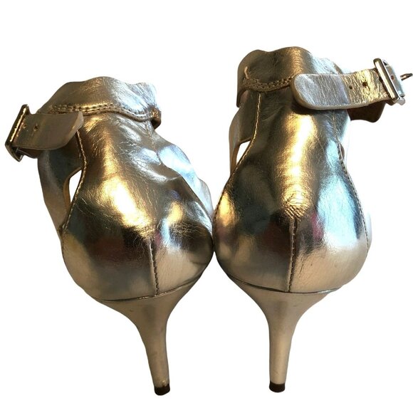CHINESE LAUNDRY- SILVER WOMEN'S HEELS SIZE 9 - Picture 4 of 6